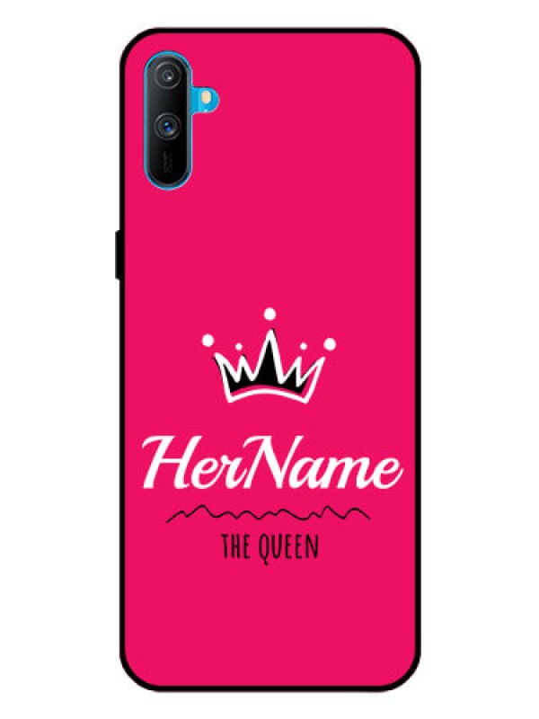 Custom Realme C3 Glass Phone Case Queen with Name