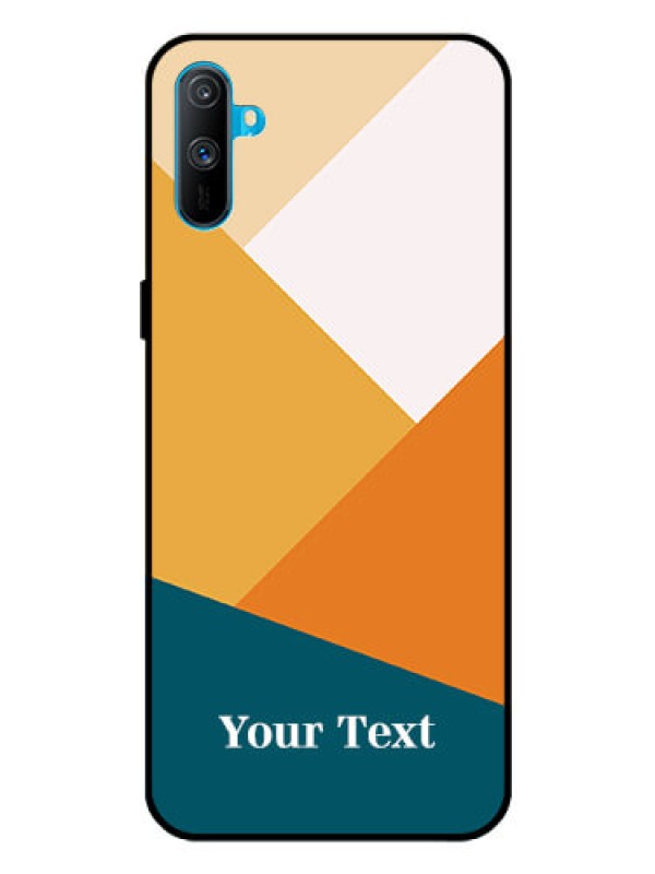 Custom Realme C3 Personalized Glass Phone Case - Stacked Multi-colour Design