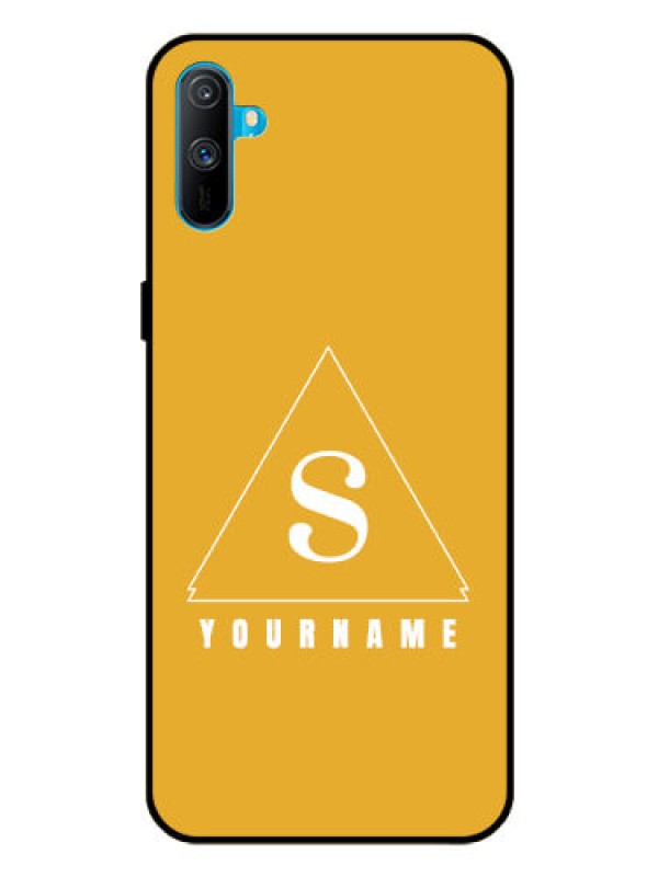Custom Realme C3 Personalized Glass Phone Case - simple triangle Design