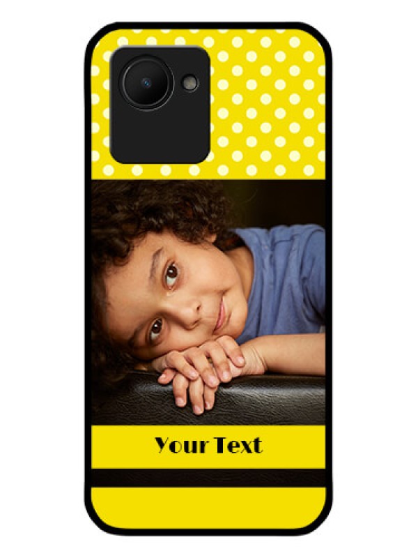 Custom Realme C30 Custom Glass Phone Case - Bright Yellow Case Design