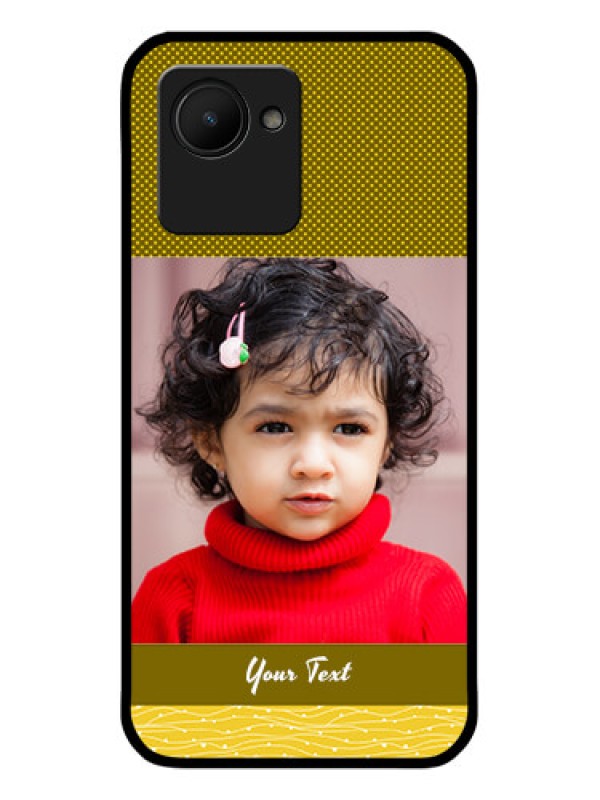 Custom Realme C30 Custom Glass Phone Case - Simple Green Color Design