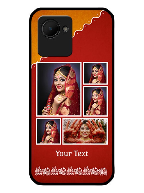 Custom Realme C30 Personalized Glass Phone Case - Wedding Pic Upload Design