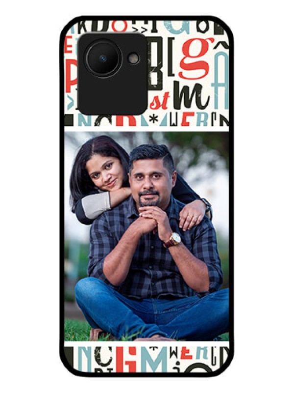Custom Realme C30 Personalized Glass Phone Case - Alphabet Design