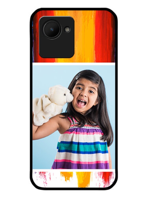 Custom Realme C30 Personalized Glass Phone Case - Multi Color Design