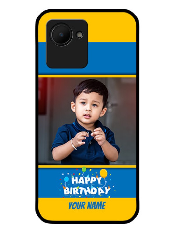 Custom Realme C30 Custom Glass Mobile Case - Birthday Wishes Design