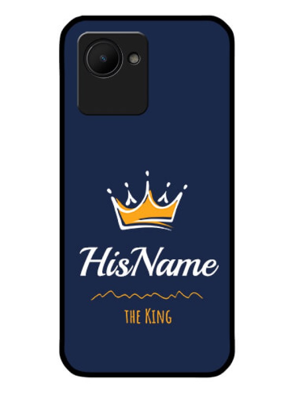 Custom Realme C30 Glass Phone Case King with Name