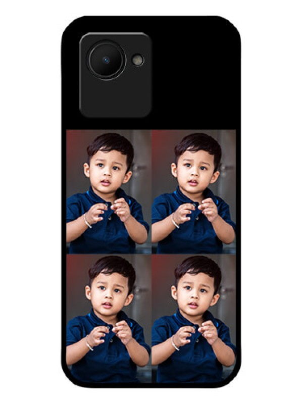 Custom Realme C30 4 Image Holder on Glass Mobile Cover