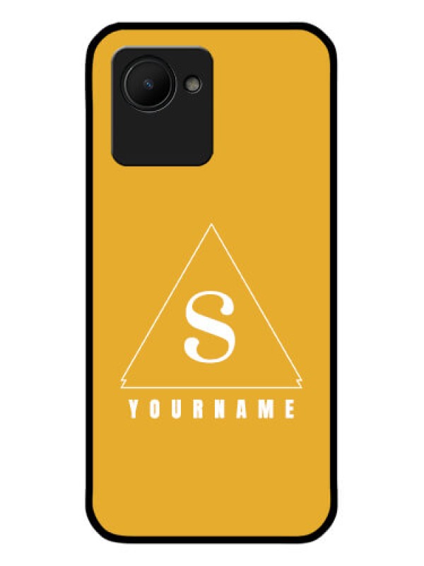 Custom Realme C30 Personalized Glass Phone Case - simple triangle Design