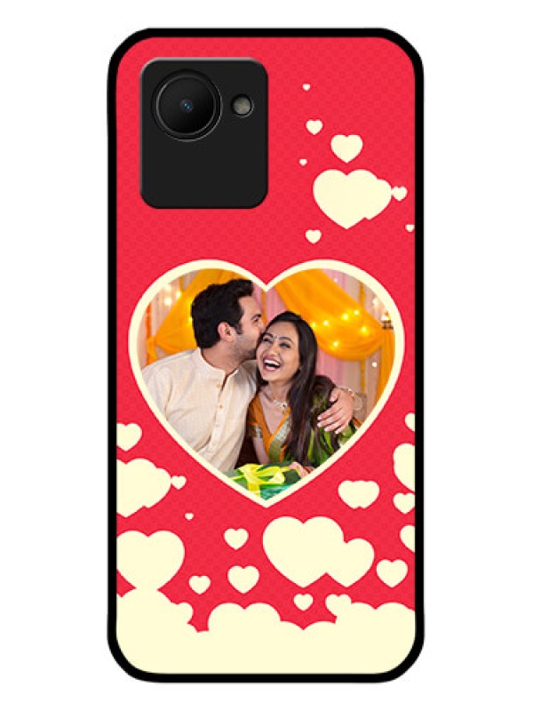 Custom Realme C30s Custom Glass Mobile Case - Love Symbols Phone Cover Design