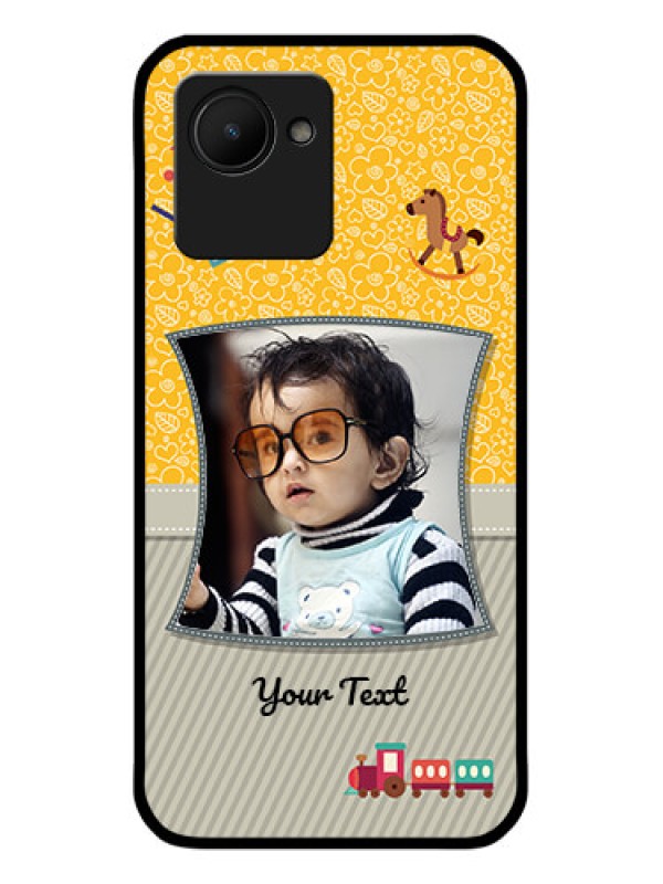 Custom Realme C30s Personalized Glass Phone Case - Baby Picture Upload Design