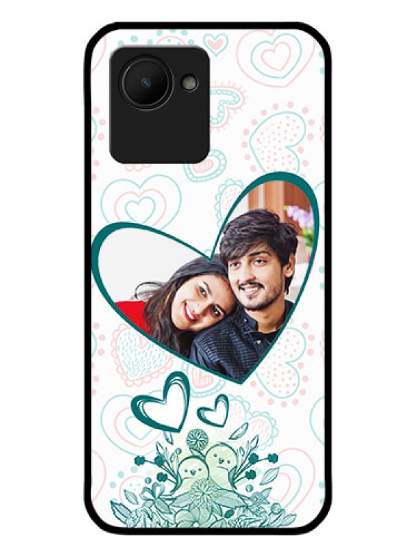 Custom Realme C30s Photo Printing on Glass Case - Premium Couple Design