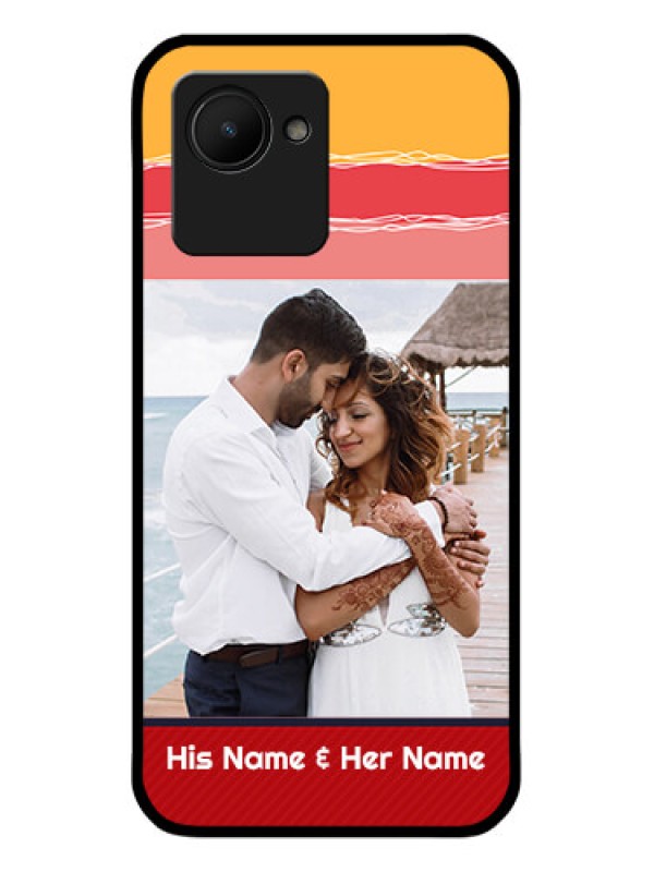 Custom Realme C30s Custom Glass Mobile Case - Colorful Case Design