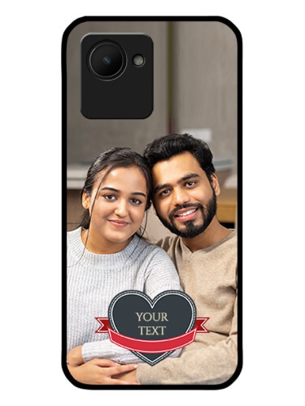 Custom Realme C30s Custom Glass Phone Case - Just Married Couple Design