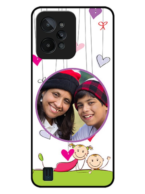 Custom Realme C31 Photo Printing on Glass Case - Cute Kids Phone Case Design