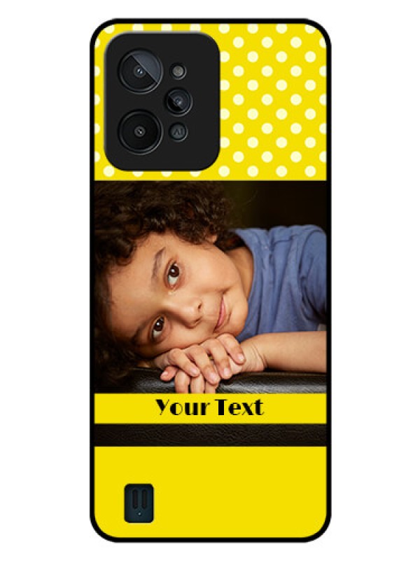 Custom Realme C31 Custom Glass Phone Case - Bright Yellow Case Design