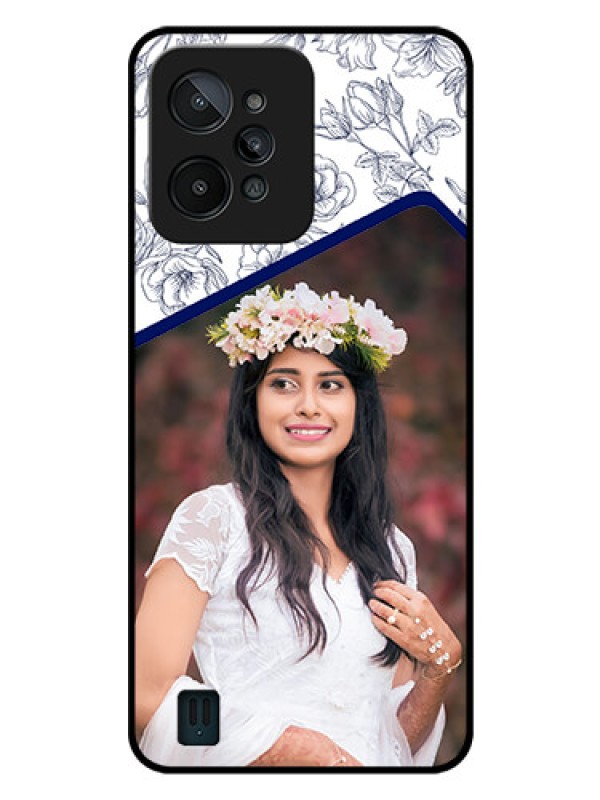 Custom Realme C31 Personalized Glass Phone Case - Premium Floral Design