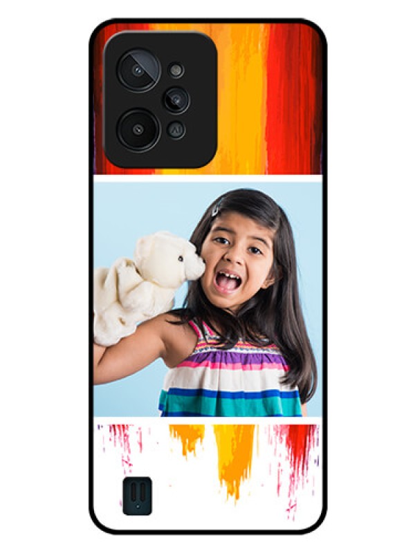 Custom Realme C31 Personalized Glass Phone Case - Multi Color Design