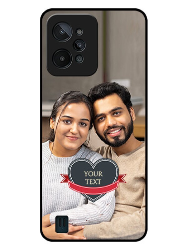 Custom Realme C31 Custom Glass Phone Case - Just Married Couple Design