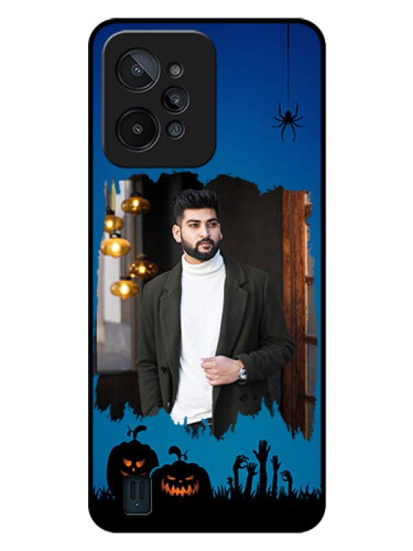 Custom Realme C31 Photo Printing on Glass Case - with pro Halloween design