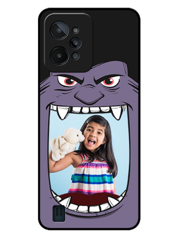 Custom Realme C31 Custom Glass Phone Case - Angry Monster Design