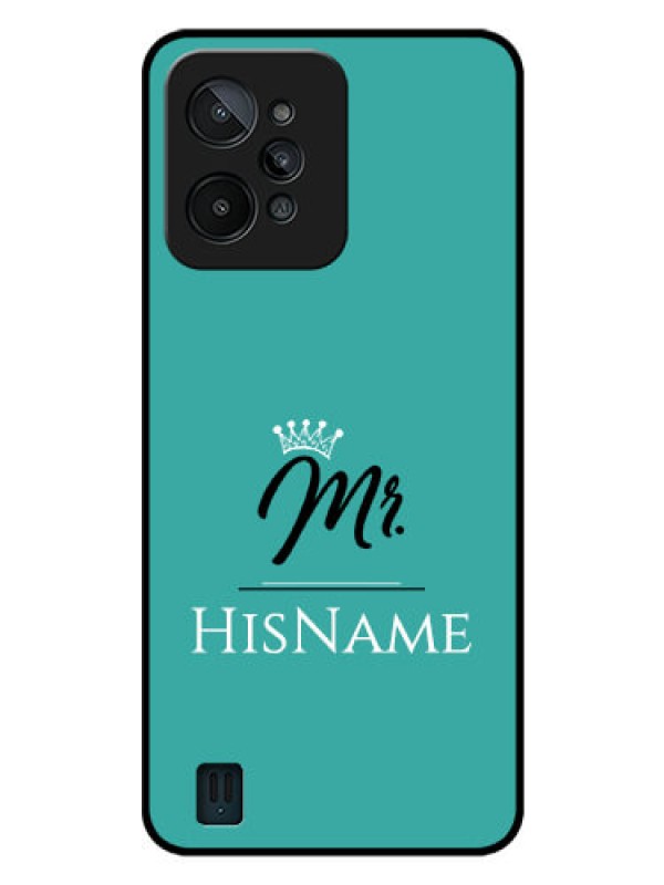 Custom Realme C31 Custom Glass Phone Case Mr with Name