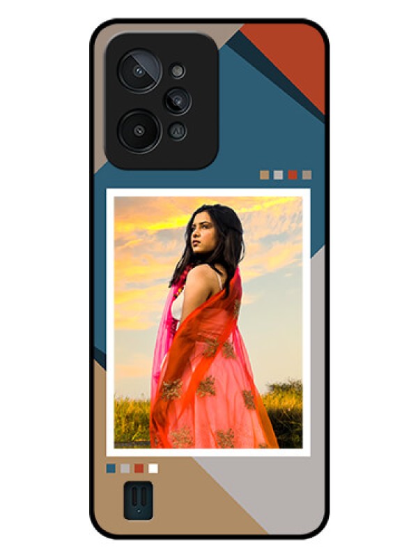 Custom Realme C31 Personalized Glass Phone Case - Retro color pallet Design
