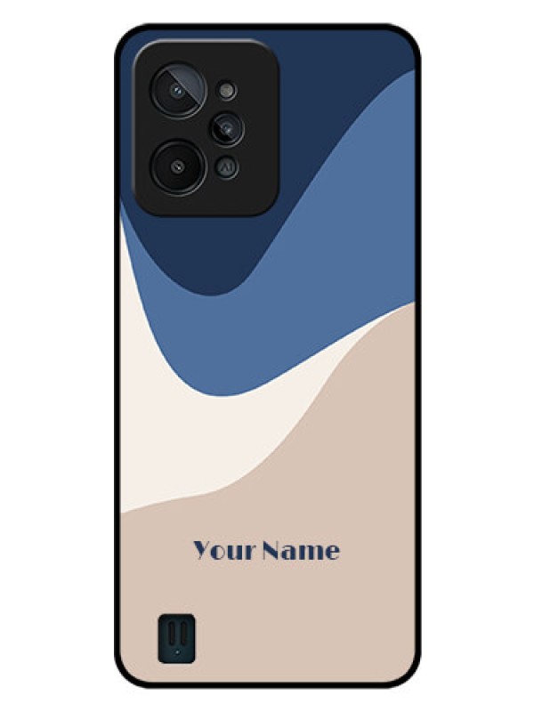 Custom Realme C31 Custom Glass Phone Case - Abstract Drip Art Design