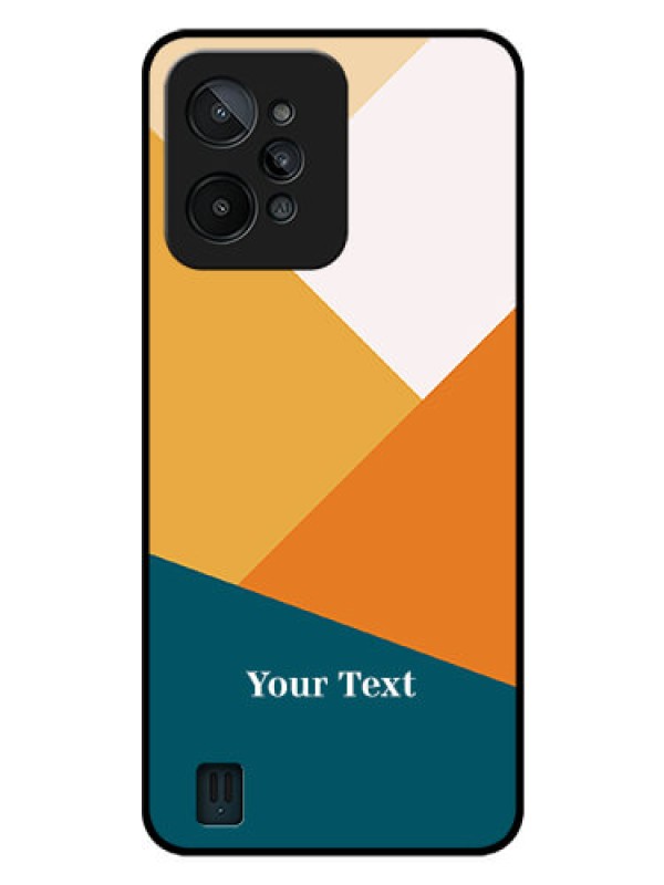 Custom Realme C31 Personalized Glass Phone Case - Stacked Multi-colour Design