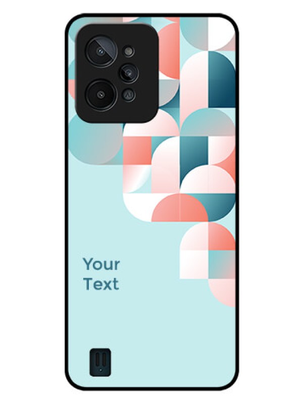 Custom Realme C31 Custom Glass Phone Case - Stylish Semi-circle Pattern Design