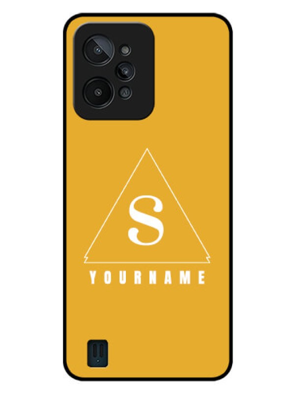 Custom Realme C31 Personalized Glass Phone Case - simple triangle Design