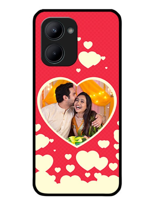 Custom Realme C33 2023 Custom Glass Mobile Case - Love Symbols Phone Cover Design