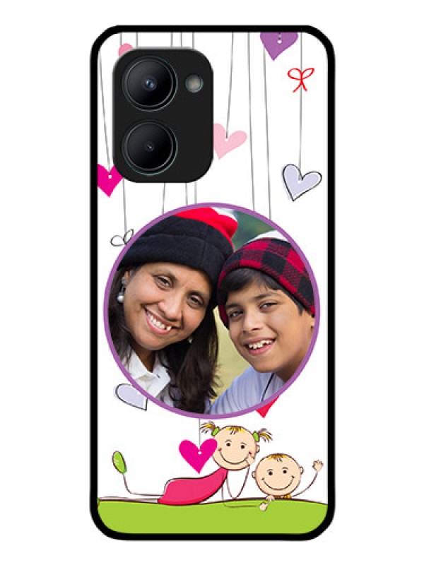 Custom Realme C33 2023 Photo Printing on Glass Case - Cute Kids Phone Case Design