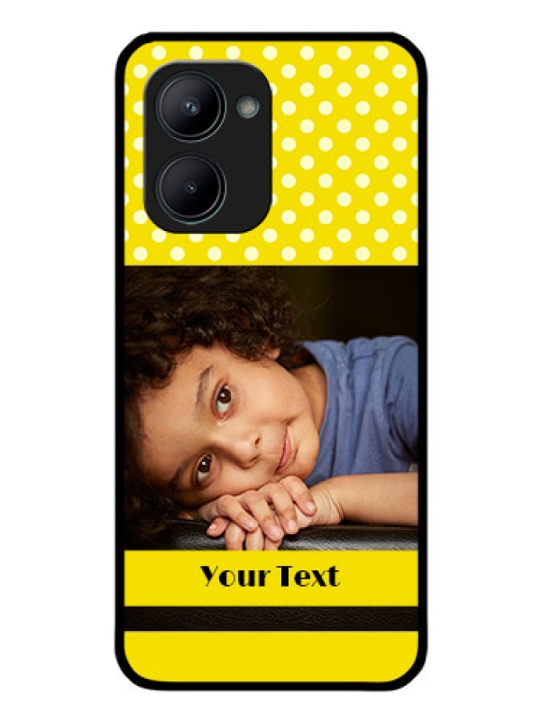 Custom Realme C33 2023 Custom Glass Phone Case - Bright Yellow Case Design
