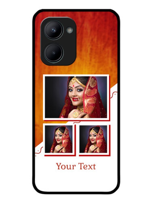 Custom Realme C33 2023 Custom Glass Phone Case - Wedding Memories Design