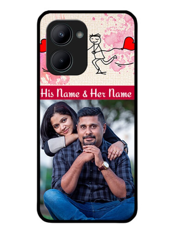 Custom Realme C33 2023 Photo Printing on Glass Case - You and Me Case Design