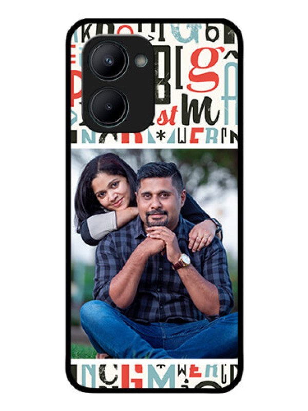 Custom Realme C33 2023 Personalized Glass Phone Case - Alphabet Design