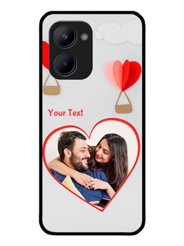 Custom Realme C33 2023 Custom Glass Mobile Case - Parachute Love Design
