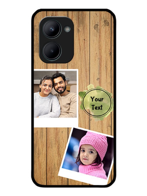 Custom Realme C33 2023 Custom Glass Phone Case - Wooden Texture Design