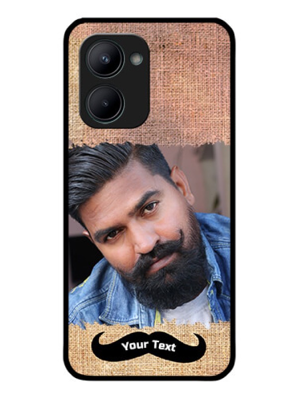 Custom Realme C33 2023 Personalized Glass Phone Case - with Texture Design