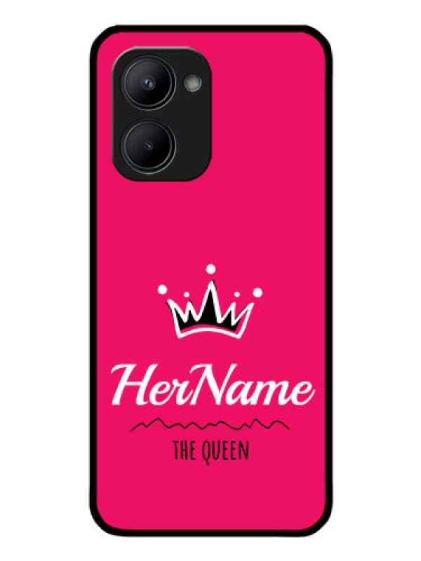 Custom Realme C33 2023 Glass Phone Case Queen with Name