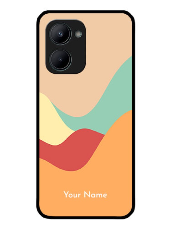Custom Realme C33 2023 Personalized Glass Phone Case - Ocean Waves Multi-colour Design
