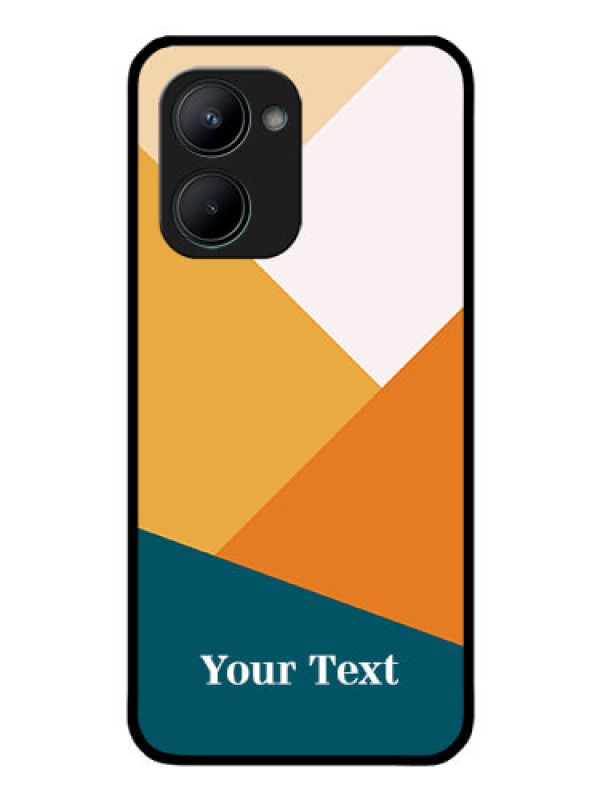 Custom Realme C33 2023 Personalized Glass Phone Case - Stacked Multi-colour Design