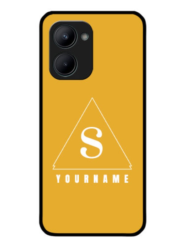 Custom Realme C33 2023 Personalized Glass Phone Case - simple triangle Design