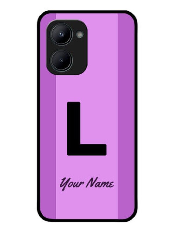 Custom Realme C33 2023 Custom Glass Phone Case - Tricolor custom text Design
