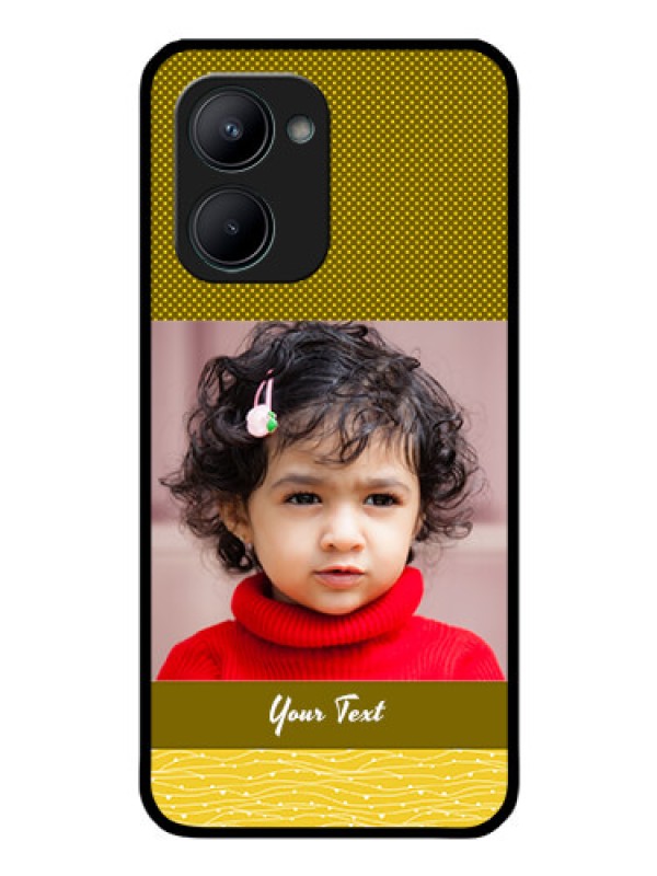 Custom Realme C33 Custom Glass Phone Case - Simple Green Color Design
