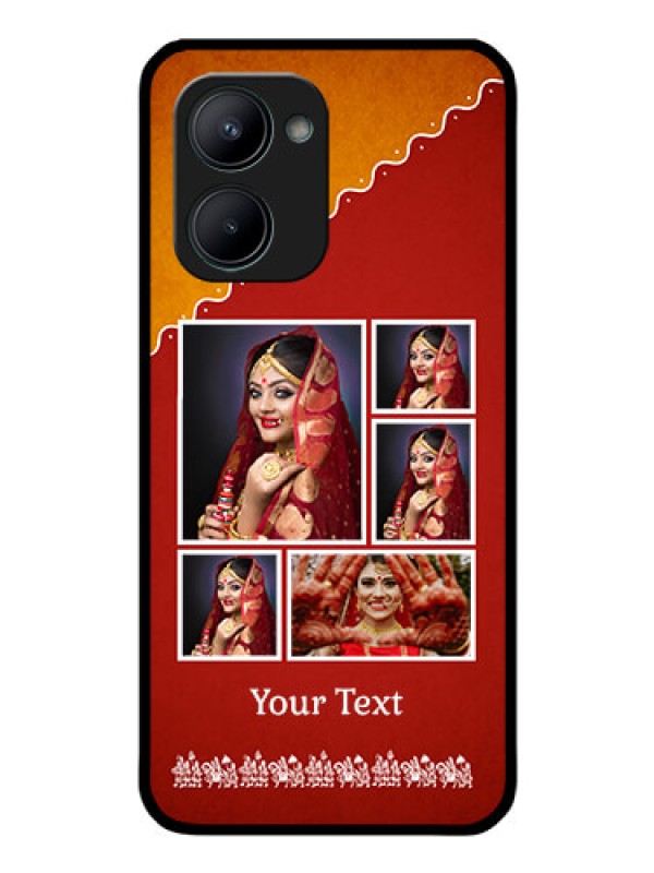 Custom Realme C33 Personalized Glass Phone Case - Wedding Pic Upload Design