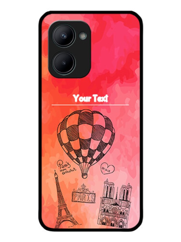 Custom Realme C33 Custom Glass Phone Case - Paris Theme Design