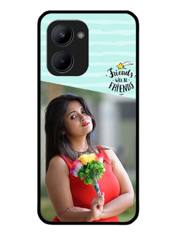 Custom Realme C33 Custom Glass Phone Case - Friends Picture Icon Design