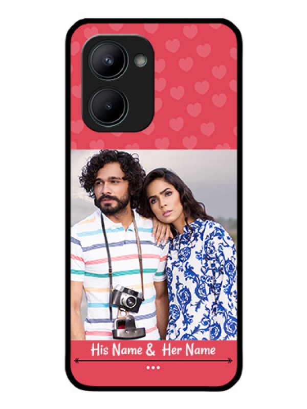 Custom Realme C33 Photo Printing on Glass Case - Simple Love Design