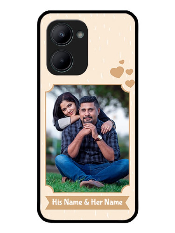 Custom Realme C33 Custom Glass Phone Case - with confetti love design